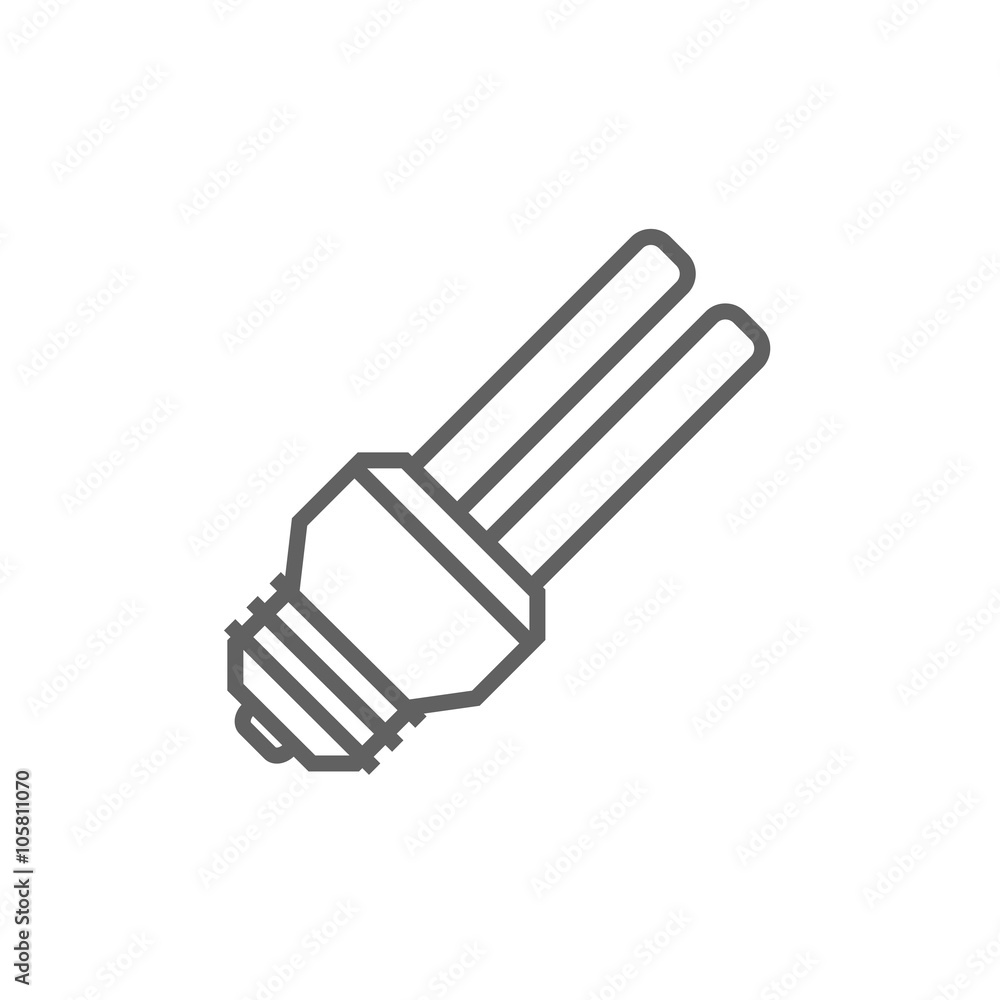Energy saving light bulb line icon. Energy saving light bulb line icon.