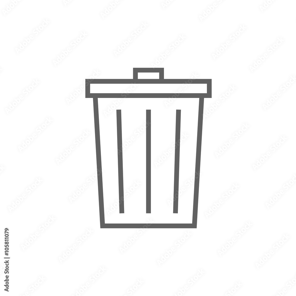 Trash can line icon. Trash can line icon.