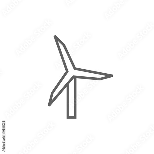 Windmill line icon.