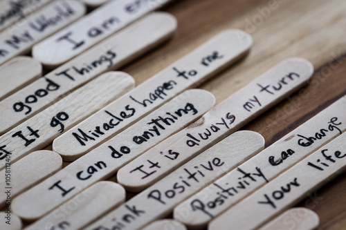 Canvas Print positive thoughts for self esteem building