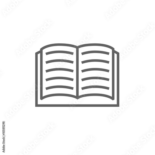Open book line icon.