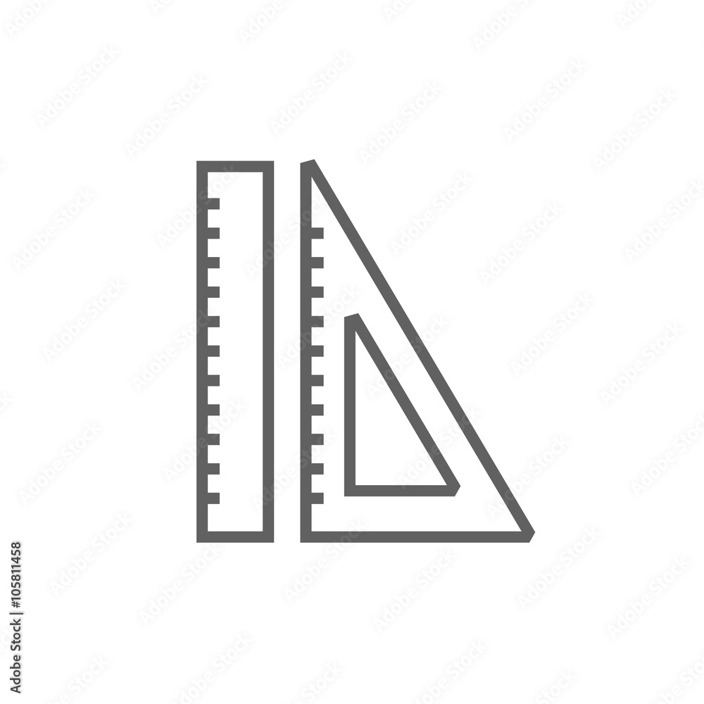 Rulers line icon. Rulers line icon.