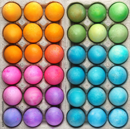 Colorful Easter eggs background