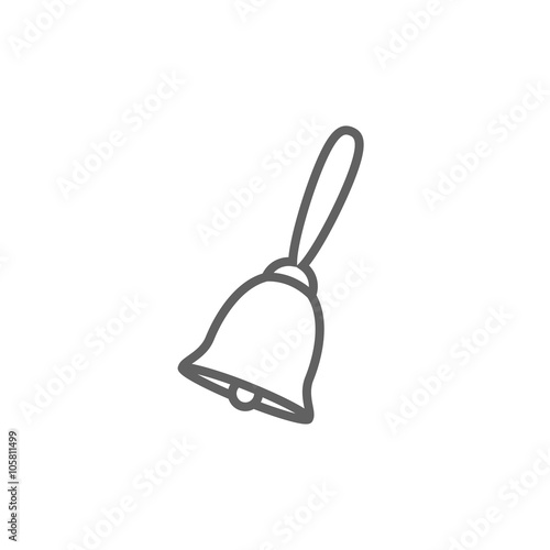 School bell line icon.