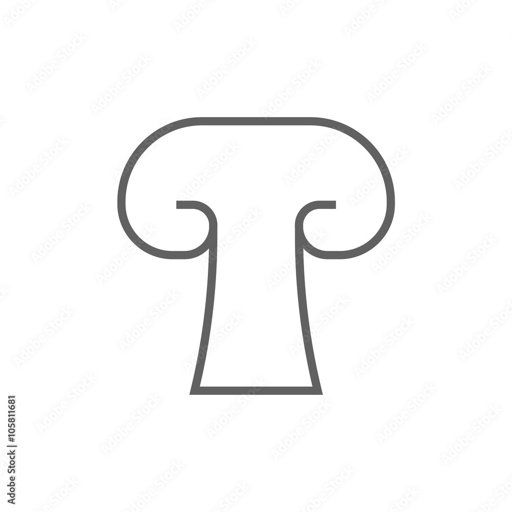 Mushroom line icon. Mushroom line icon.
