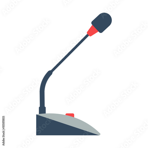 Table microphone vector illustration isolated on a white background. table microphone icon. Table microphone music equipment. Table microphone conference symbol