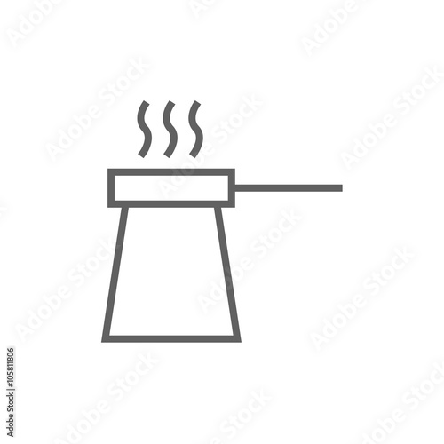 Coffee turk line icon.