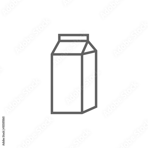 Packaged dairy product line icon.
