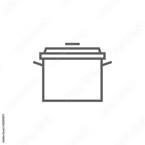 Saucepan line icon.