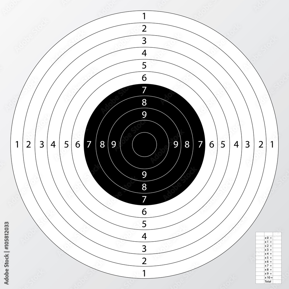 Gun shooting target. Gun shooting target.