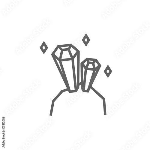 Gemstones line icon.