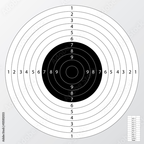 Gun shooting target.