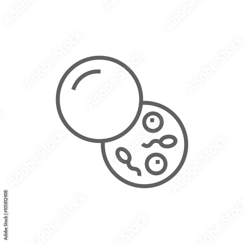 Donor sperm line icon.