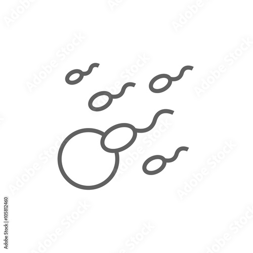 Fertilization line icon.