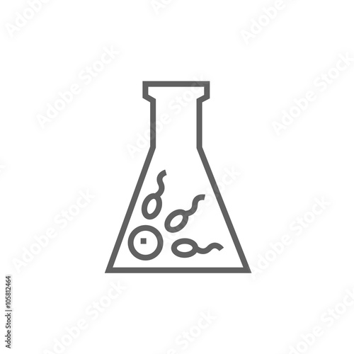 In vitro fertilisation line icon.