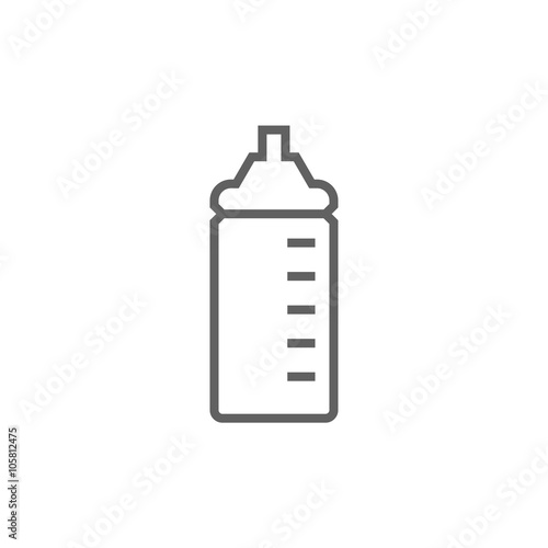 Feeding bottle line icon.