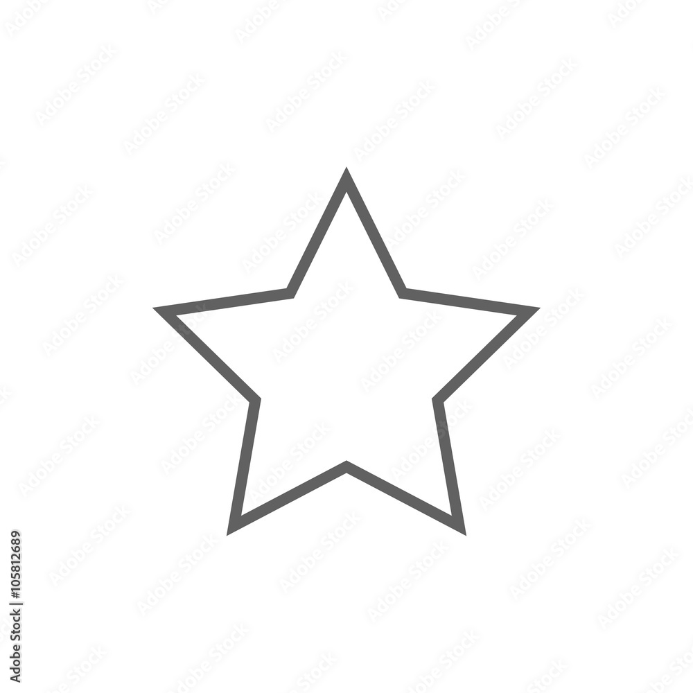 Rating star line icon. Rating star line icon.