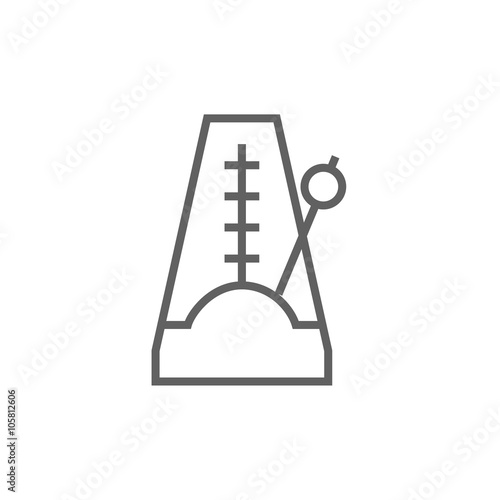 Metronome line icon.