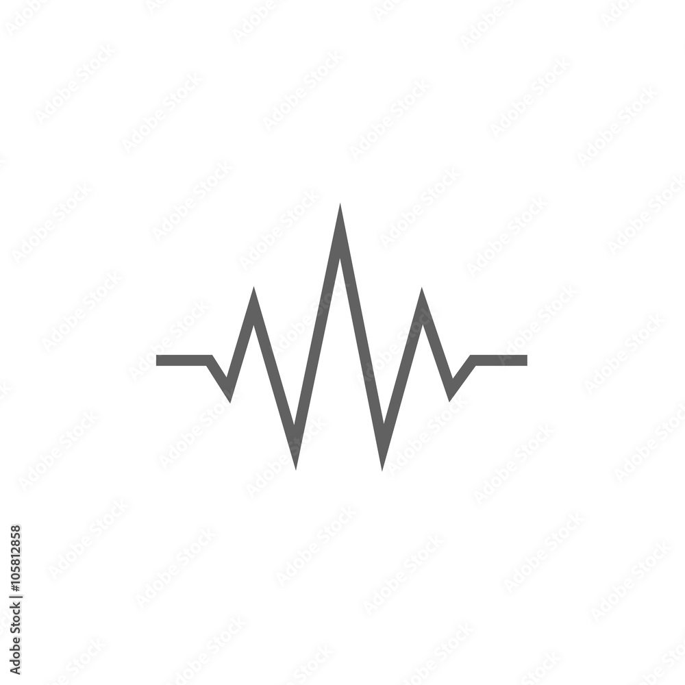 Sound wave line icon. Sound wave line icon.