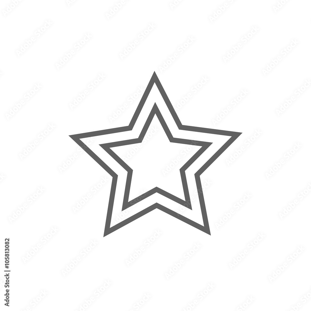 Rating star line icon. Rating star line icon.