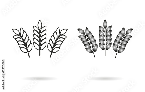 Barley - vector icon.