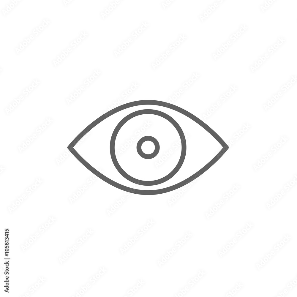 Eye line icon. Eye line icon.