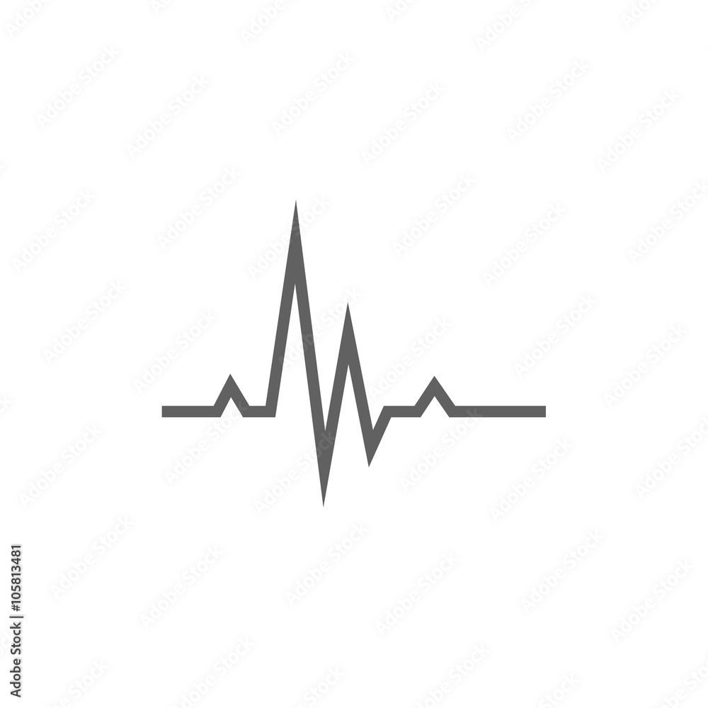 Hheart beat cardiogram line icon. Hheart beat cardiogram line icon.
