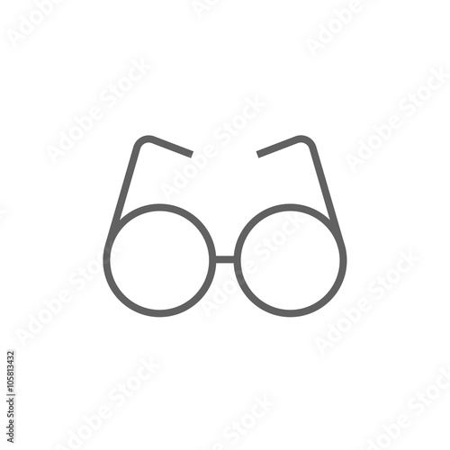 Eyeglasses line icon.