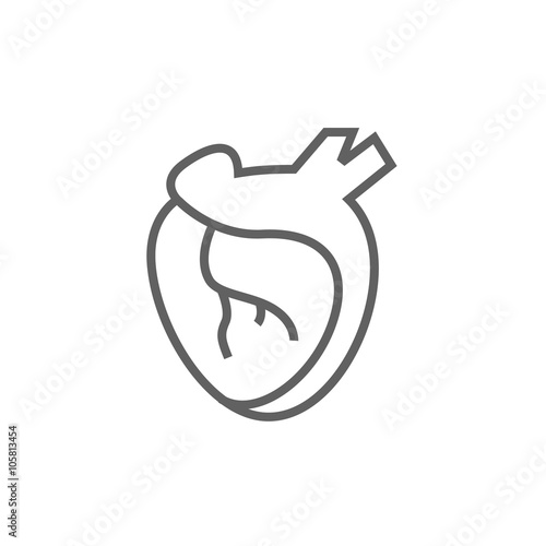 Heart line icon.