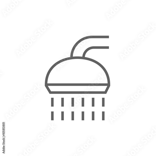 Shower line icon.