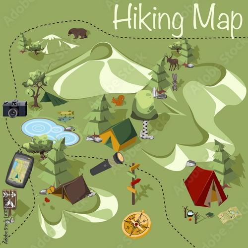 Isometric 3d map
