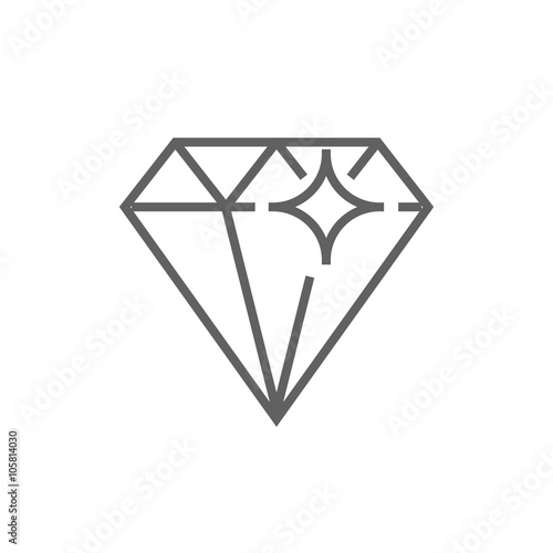 Diamond line icon.