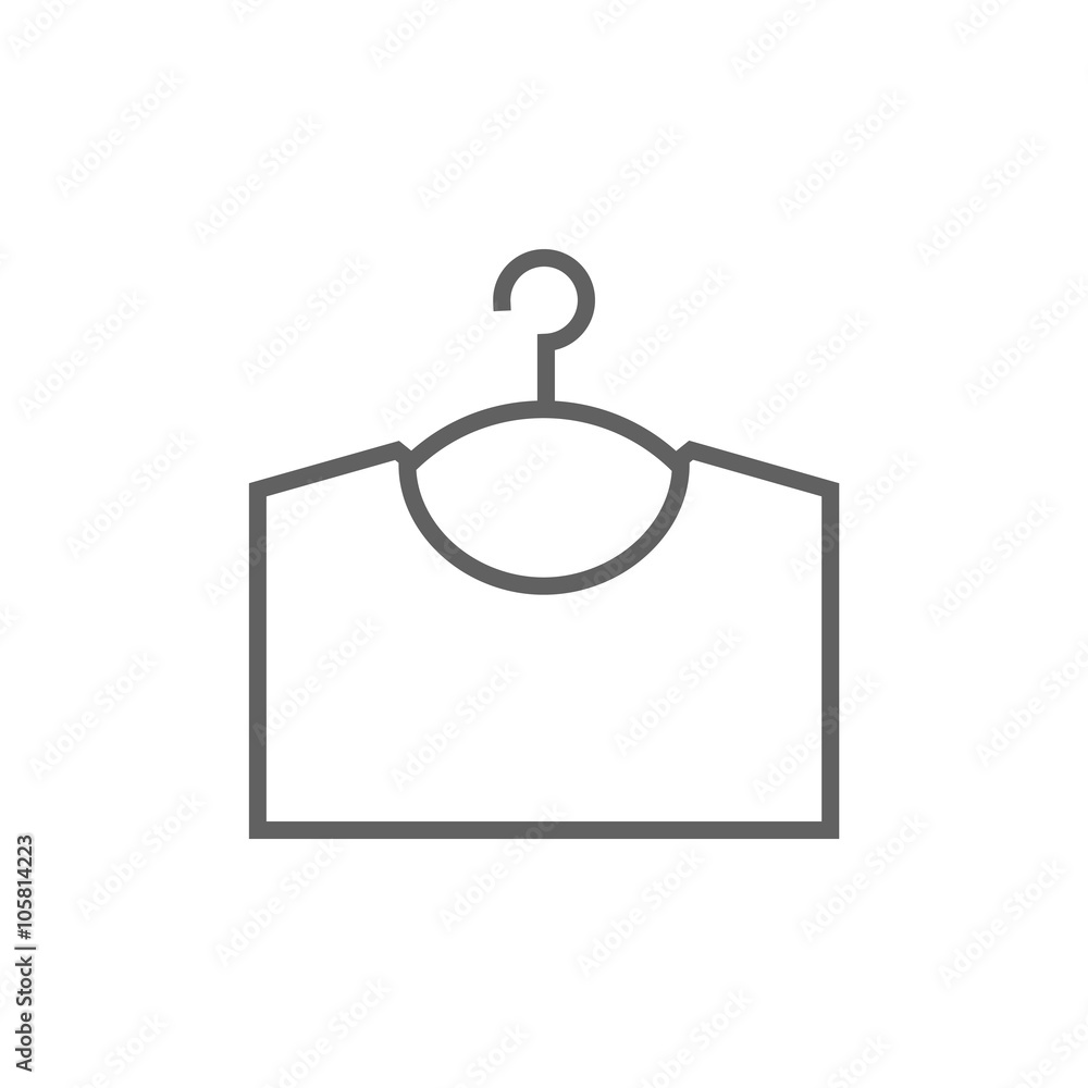 Sweater on hanger line icon. Sweater on hanger line icon.