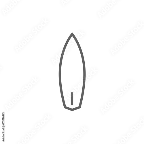 Surfboard line icon.