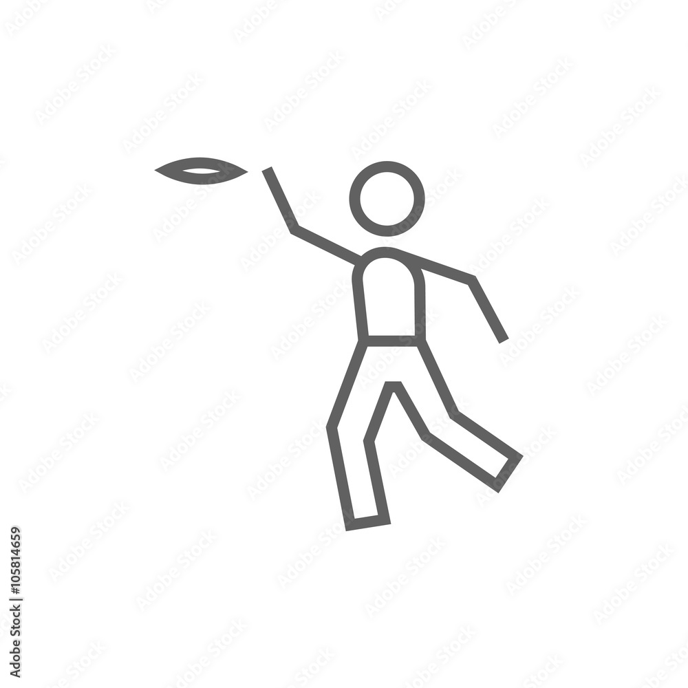 Frisbee line icon. Frisbee line icon.