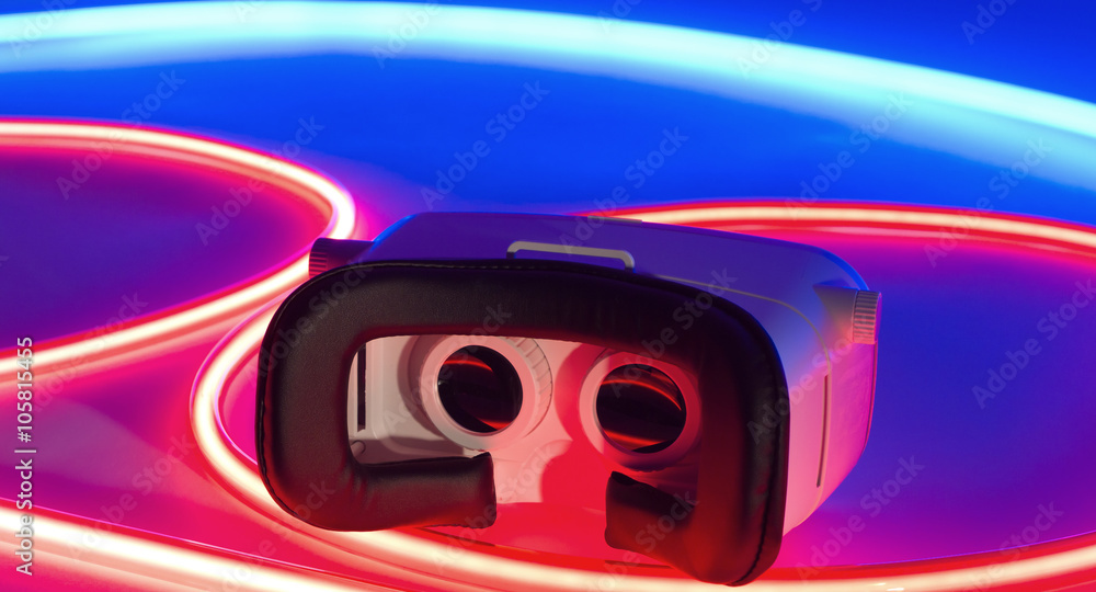 Blue red virtual reality concept
