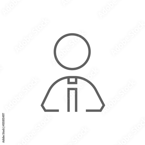 Businessman line icon.