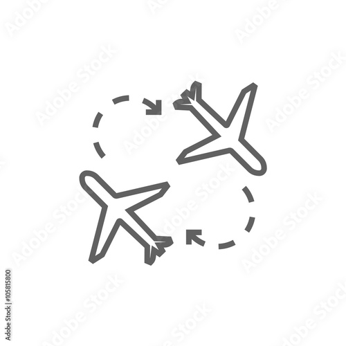Airplanes line icon.