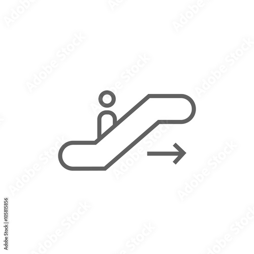 Gangway of plane line icon.