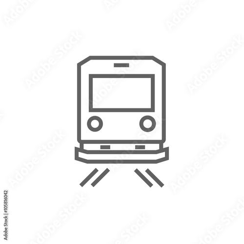 Back view of train line icon.