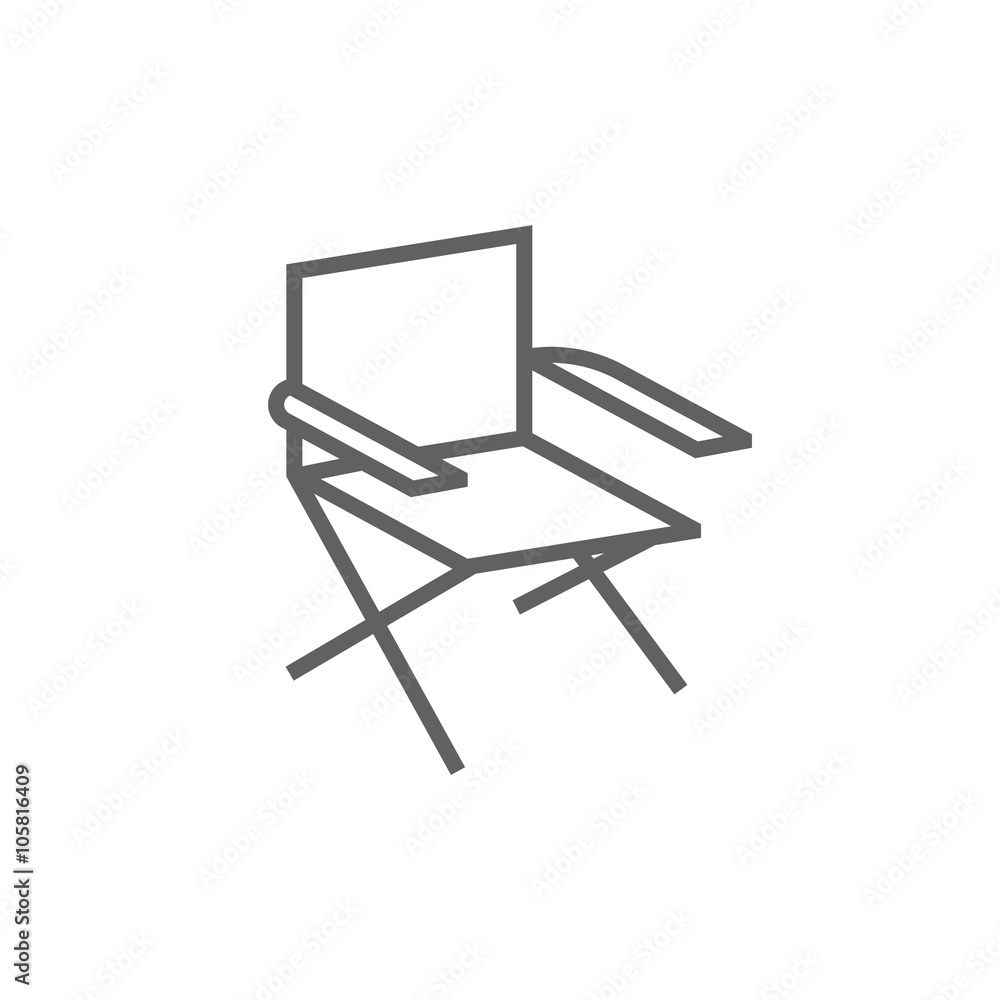 Folding chair line icon. Folding chair line icon.