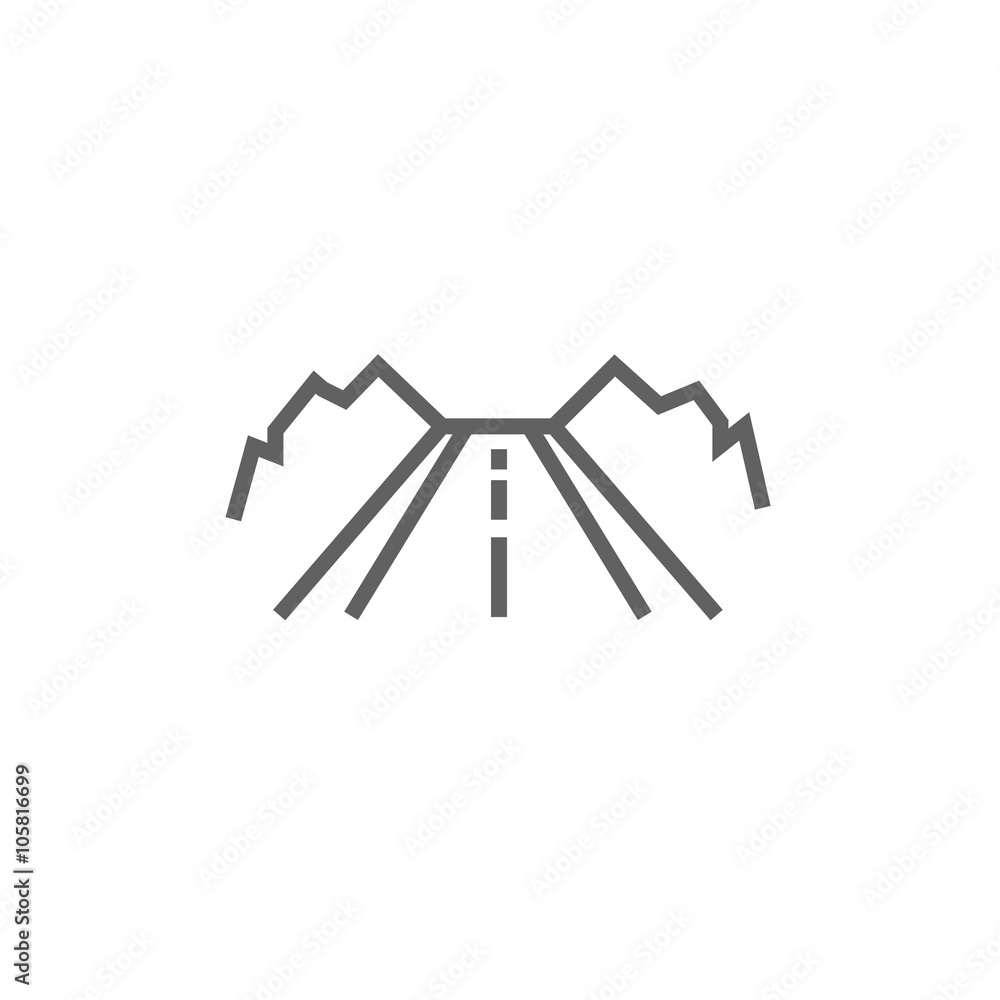 Road line icon. Road line icon.