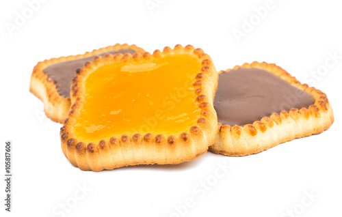 Lime jam tartlets isolated