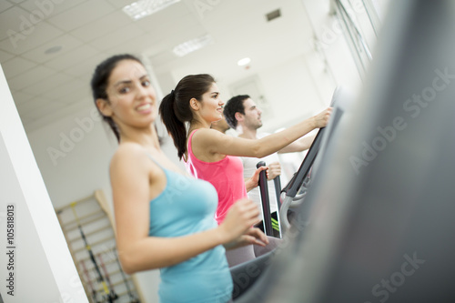 Young woman training in the gym