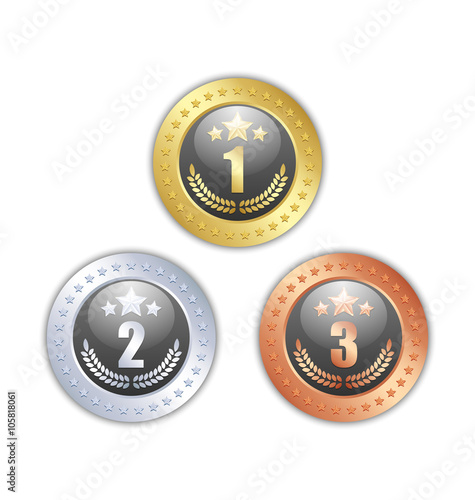 Gold, silver and bronze quality badges