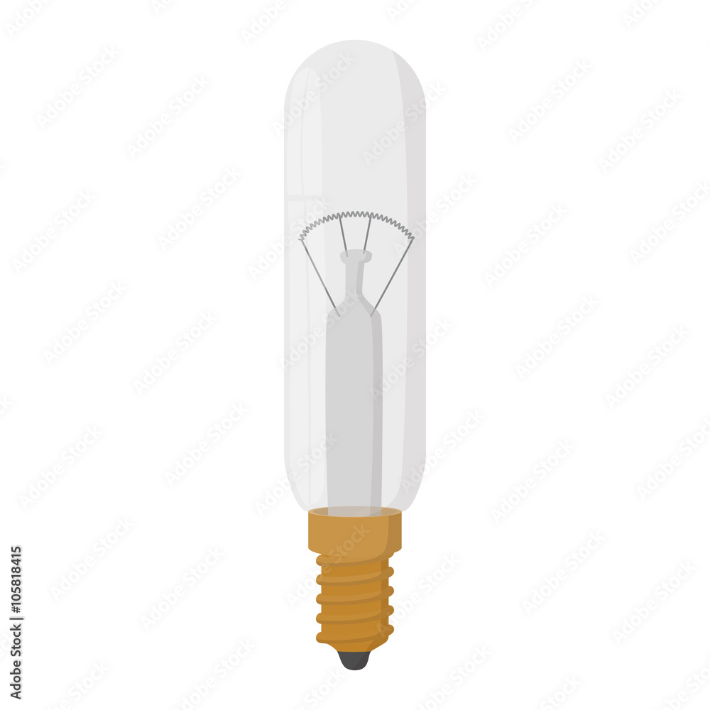 Tubular bulb icon, cartoon style Tubular bulb icon, cartoon style