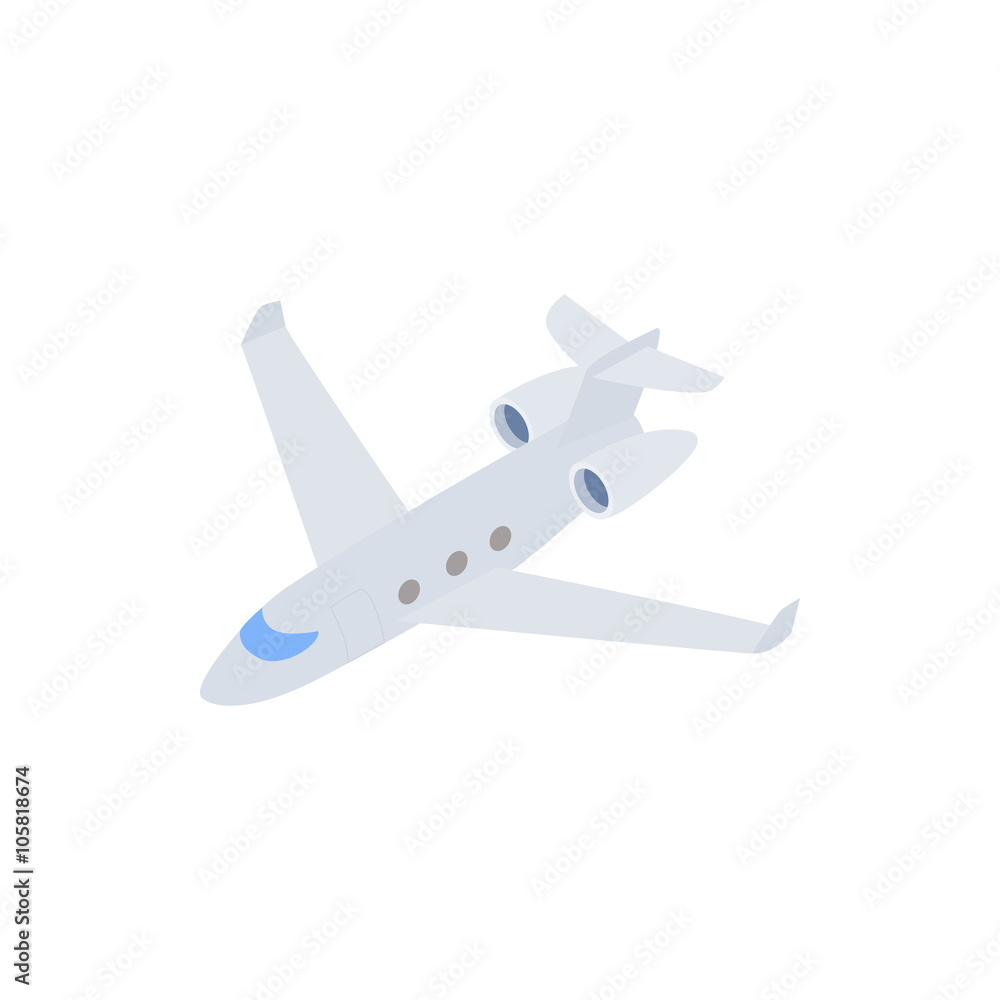 Passenger airliner icon, isometric 3d style Passenger airliner icon, isometric 3d style