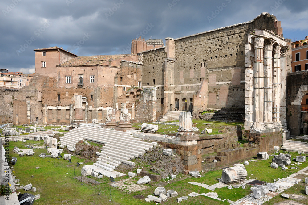 Imperial forum of Emperor Augustus. Rome, Italy