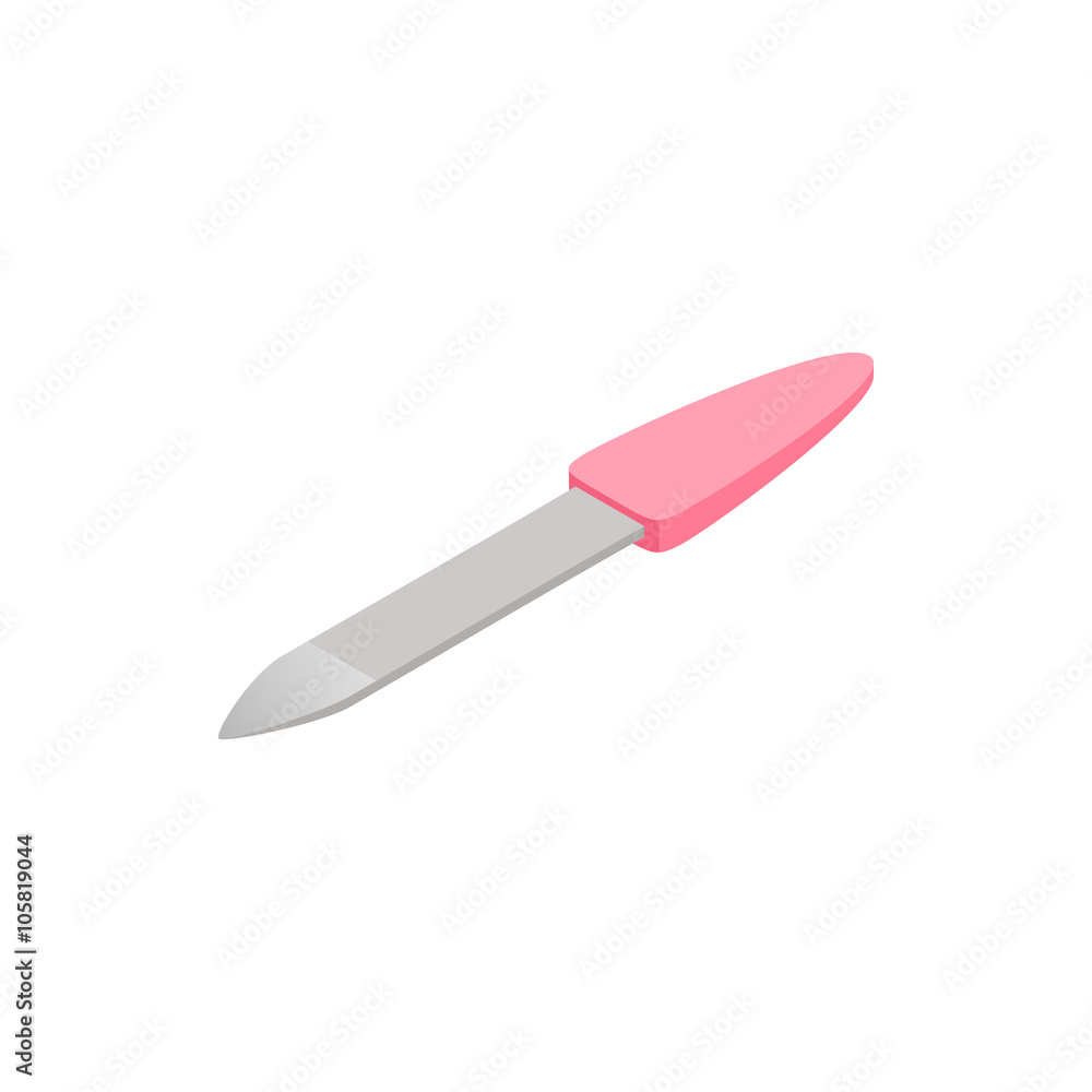 Nail file icon, isometric 3d style Nail file icon, isometric 3d style