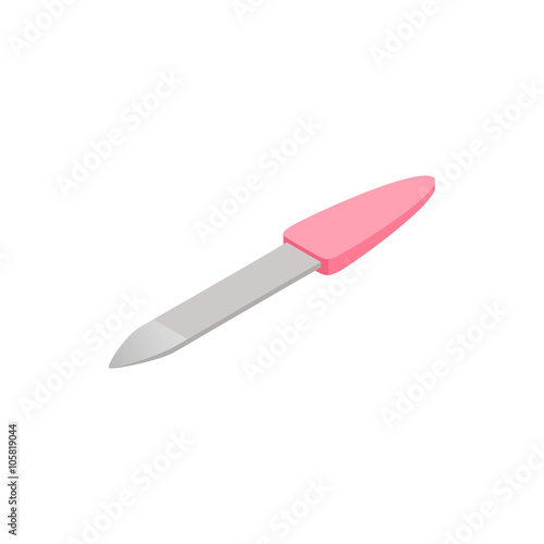 Nail file icon, isometric 3d style